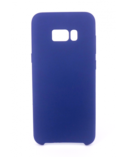 Coque Silicone Gomme Intérieur Façon Velours Samsung Galaxy S8 Plus (G955F) - Bleu Nuit