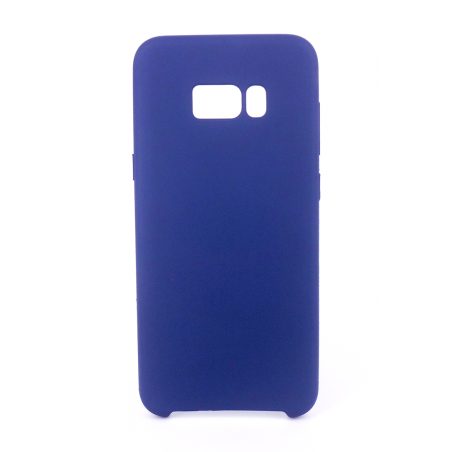 Coque Silicone Gomme Intérieur Façon Velours Samsung Galaxy S8 Plus (G955F) - Bleu Nuit