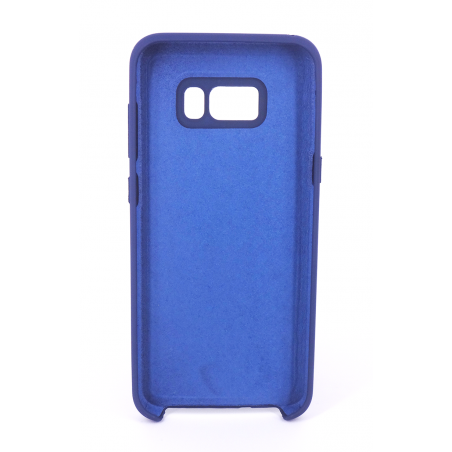 Coque Silicone Gomme Intérieur Façon Velours Samsung Galaxy S8 Plus (G955F) - Bleu Nuit