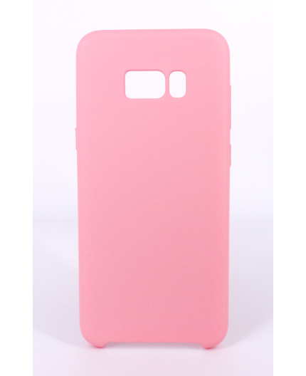 Coque Silicone Gomme Intérieur Façon Velours Samsung Galaxy S8 Plus (G955F) - Rose Clair