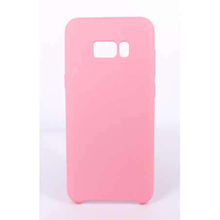 Coque Silicone Gomme Intérieur Façon Velours Samsung Galaxy S8 Plus (G955F) - Rose Clair