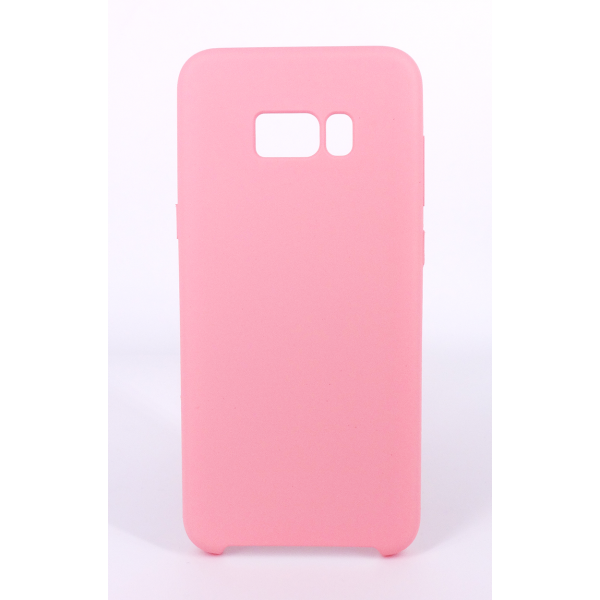 Coque Silicone Gomme Intérieur Façon Velours Samsung Galaxy S8 Plus (G955F) - Rose Clair