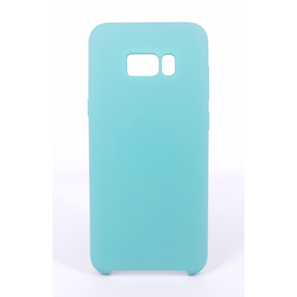 Coque Silicone Gomme Intérieur Façon Velours Samsung Galaxy S8 Plus (G955F) - Bleu Méditerranée