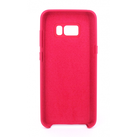 Coque Silicone Gomme Intérieur Façon Velours Samsung Galaxy S8 Plus (G955F) - Framboise