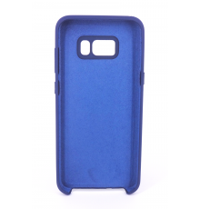 Coque Silicone Gomme Intérieur Façon Velours Samsung Galaxy S8 (G950F) - Bleu Nuit
