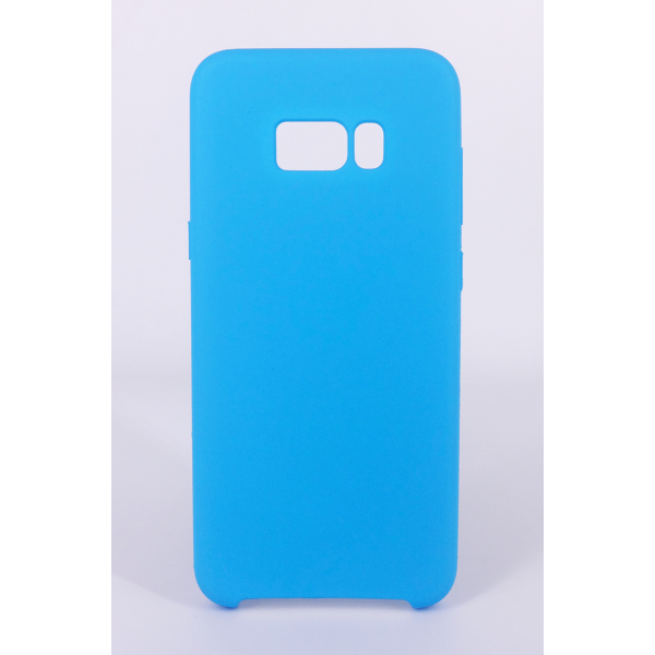 Coque Silicone Gomme Intérieur Façon Velours Samsung Galaxy S8 (G950F) - Bleu Ciel