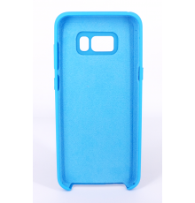 Coque Silicone Gomme Intérieur Façon Velours Samsung Galaxy S8 (G950F) - Bleu Ciel