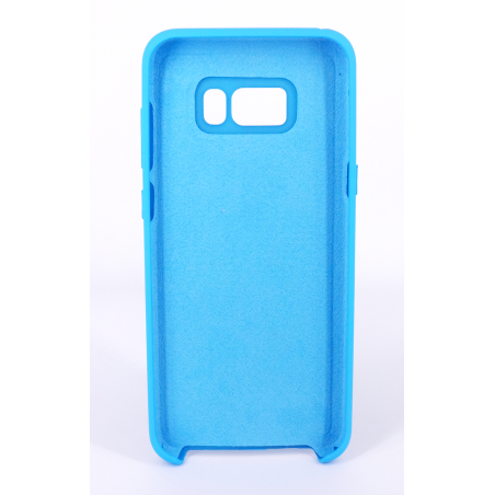 Coque Silicone Gomme Intérieur Façon Velours Samsung Galaxy S8 (G950F) - Bleu Ciel