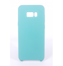 Coque Silicone Gomme Intérieur Façon Velours Samsung Galaxy S8 (G950F) - Bleu Méditerranée
