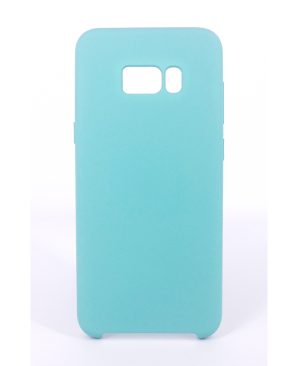 Coque Silicone Gomme Intérieur Façon Velours Samsung Galaxy S8 (G950F) - Bleu Méditerranée