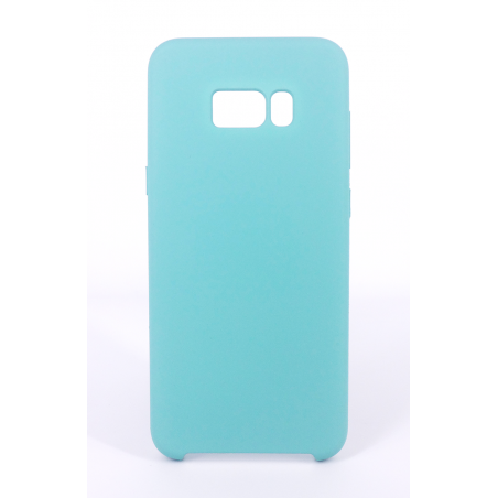 Coque Silicone Gomme Intérieur Façon Velours Samsung Galaxy S8 (G950F) - Bleu Méditerranée