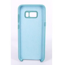 Coque Silicone Gomme Intérieur Façon Velours Samsung Galaxy S8 (G950F) - Bleu Méditerranée