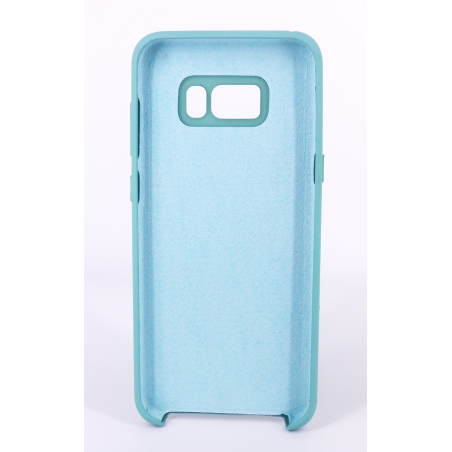 Coque Silicone Gomme Intérieur Façon Velours Samsung Galaxy S8 (G950F) - Bleu Méditerranée