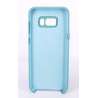 Coque Silicone Gomme Intérieur Façon Velours Samsung Galaxy S8 (G950F) - Bleu Méditerranée