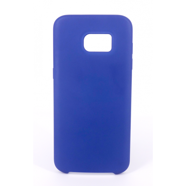 Coque Silicone Gomme Intérieur Façon Velours Samsung Galaxy S7 Edge (G935F) - Bleu Nuit