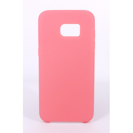 Coque Silicone Gomme Intérieur Façon Velours Samsung Galaxy S7 Edge (G935F) - Rose Saumon