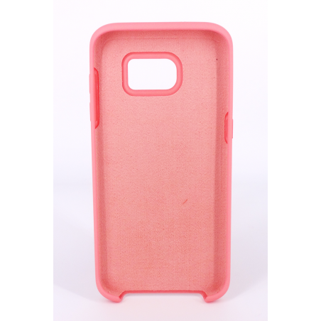 Coque Silicone Gomme Intérieur Façon Velours Samsung Galaxy S7 Edge (G935F) - Rose Saumon