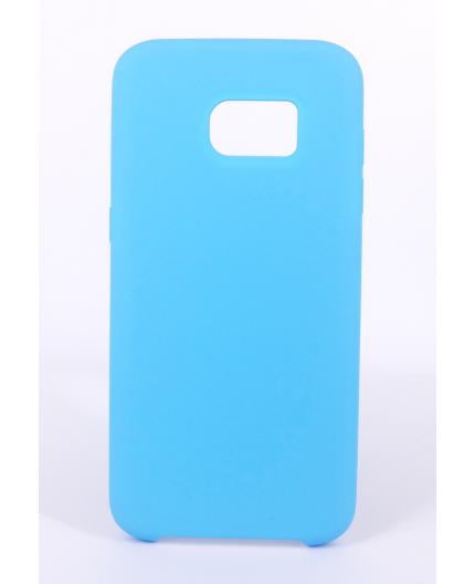 Coque Silicone Gomme Intérieur Façon Velours Samsung Galaxy S7 EDGE (G935F) - Bleu Ciel