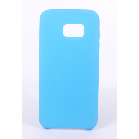 Coque Silicone Gomme Intérieur Façon Velours Samsung Galaxy S7 EDGE (G935F) - Bleu Ciel
