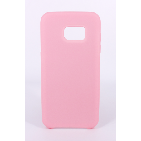 Coque Silicone Gomme Intérieur Façon Velours Samsung Galaxy S7 Edge (G935F) - Rose Clair