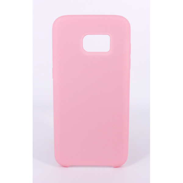 Coque Silicone Gomme Intérieur Façon Velours Samsung Galaxy S7 Edge (G935F) - Rose Clair