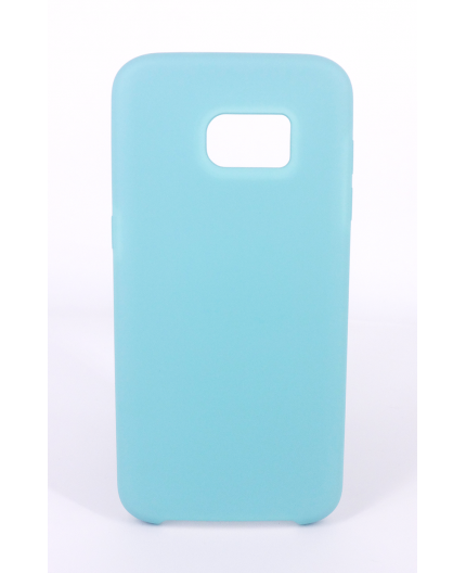 Coque Silicone Gomme Intérieur Façon Velours Samsung Galaxy S7 Edge (G935F) - Bleu Méditerranée