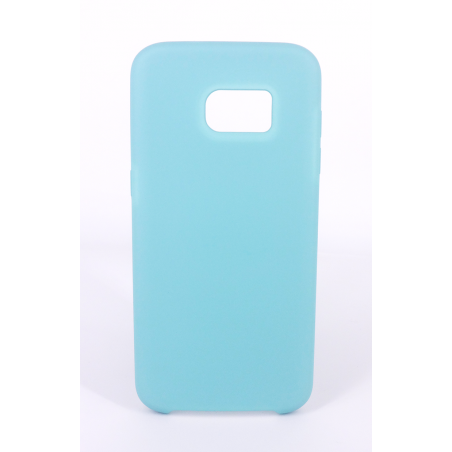 Coque Silicone Gomme Intérieur Façon Velours Samsung Galaxy S7 Edge (G935F) - Bleu Méditerranée