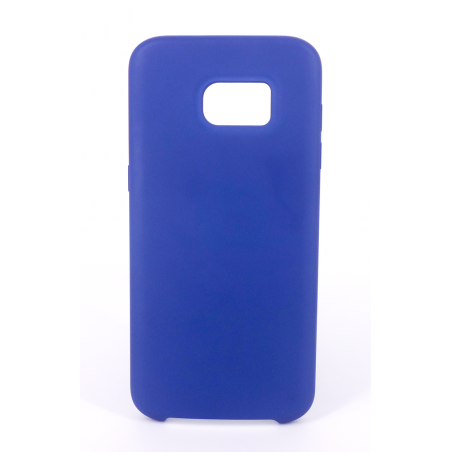 Coque Silicone Gomme Intérieur Façon Velours Samsung Galaxy S7 (G930F) - Bleu  Nuit