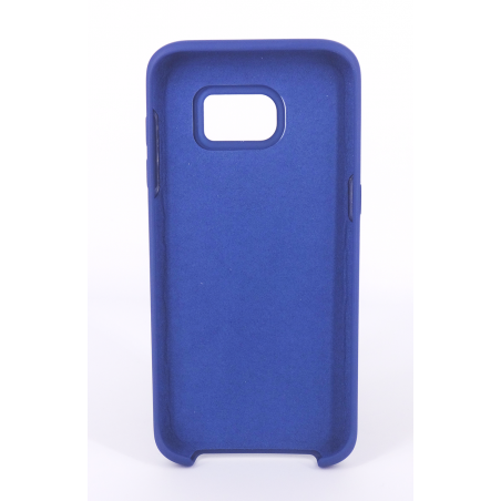 Coque Silicone Gomme Intérieur Façon Velours Samsung Galaxy S7 (G930F) - Bleu  Nuit
