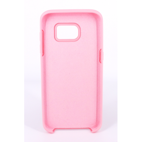Coque Silicone Gomme Intérieur Façon Velours Samsung Galaxy S7 (G930F) - Rose Clair