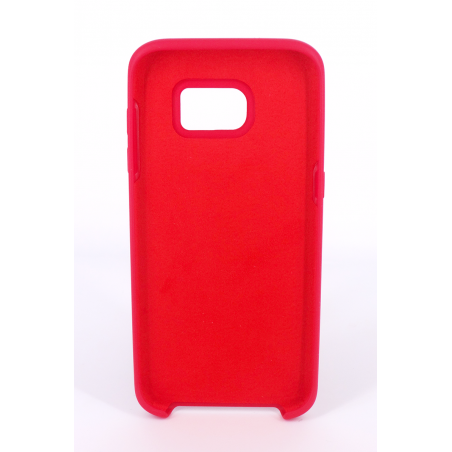 Coque Silicone Gomme Intérieur Façon Velours Samsung Galaxy S7 (G930F) - Framboise