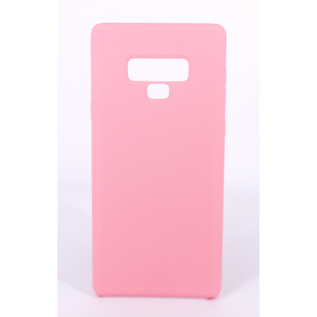 Coque Silicone Gomme intérieur façon velours Samsung Galaxy Note 9 (N960F) - Rose Clair