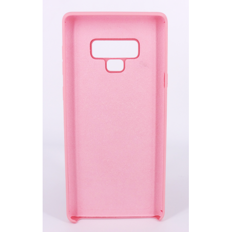 Coque Silicone Gomme intérieur façon velours Samsung Galaxy Note 9 (N960F) - Rose Clair