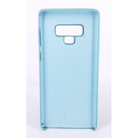 Coque Silicone Gomme intérieur façon velours Samsung Galaxy Note 9 (N960F) - Bleu Méditerranée