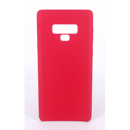 Coque Silicone Gomme intérieur façon velours Samsung Galaxy Note 9 (N960F) - Framboise