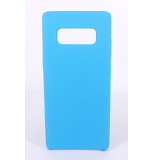 Coque Silicone Gomme Intérieur Façon Velours Samsung Galaxy Note 8 (N950F) - Bleu Ciel