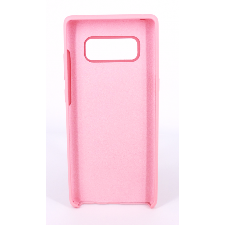 Coque Silicone Gomme Intérieur Façon Velours Samsung Galaxy Note 8 (N950F) - Rose Clair