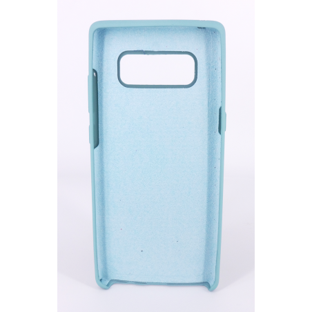 Coque Silicone Gomme Intérieur Façon Velours Samsung Galaxy Note 8 (N950F) - Bleu Méditerranée