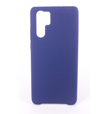 Coque Silicone Gomme Intérieur Façon Velours Huawei P30 Pro - Bleu Nuit