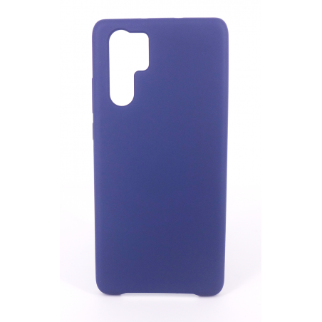 Coque Silicone Gomme Intérieur Façon Velours Huawei P30 Pro - Bleu Nuit