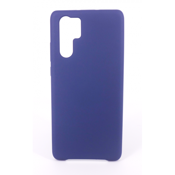 Coque Silicone Gomme Intérieur Façon Velours Huawei P30 Pro - Bleu Nuit