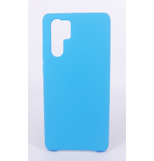 Coque Silicone Gomme Intérieur Façon Velours Huawei P30 Pro - Bleu Ciel