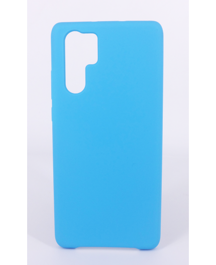 Coque Silicone Gomme Intérieur Façon Velours Huawei P30 Pro - Bleu Ciel