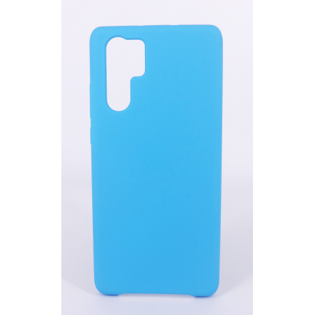 Coque Silicone Gomme Intérieur Façon Velours Huawei P30 Pro - Bleu Ciel