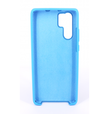 Coque Silicone Gomme Intérieur Façon Velours Huawei P30 Pro - Bleu Ciel