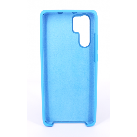 Coque Silicone Gomme Intérieur Façon Velours Huawei P30 Pro - Bleu Ciel