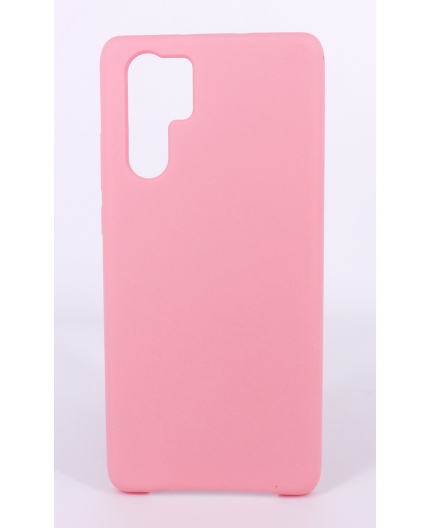 Coque Silicone Gomme Intérieur Façon Velours Huawei P30 Pro - Rose Clair