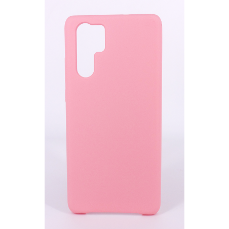 Coque Silicone Gomme Intérieur Façon Velours Huawei P30 Pro - Rose Clair