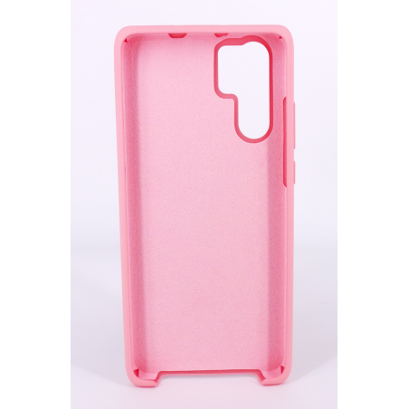 Coque Silicone Gomme Intérieur Façon Velours Huawei P30 Pro - Rose Clair