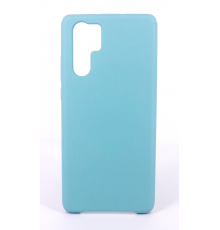 Coque Silicone Gomme Intérieur Façon Velours Huawei P30 Pro - Bleu Méditerranée